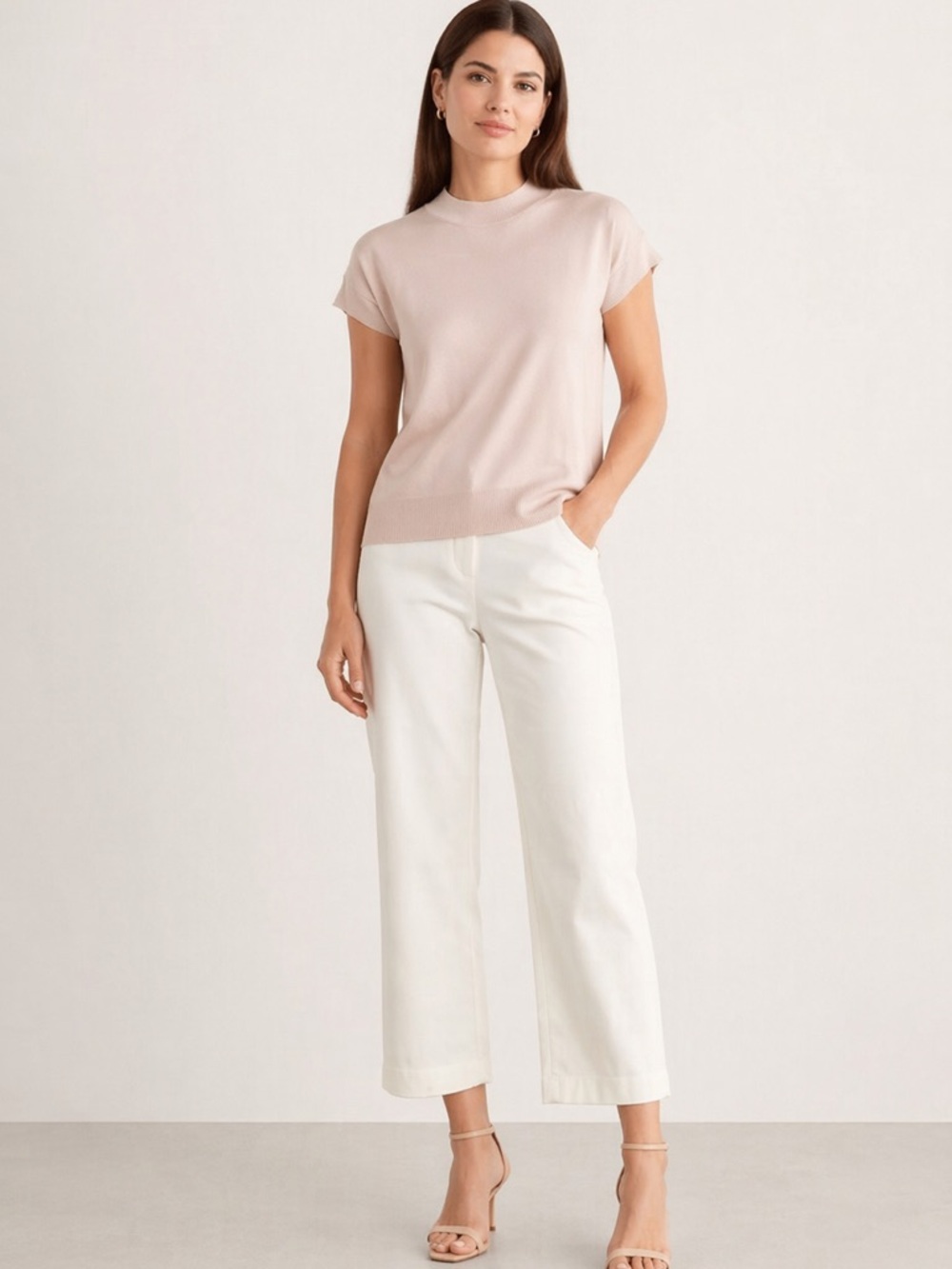 Tahari • NWT $58 USD Soft Blush Short Sleeve Knit Top PTP 18”-23”